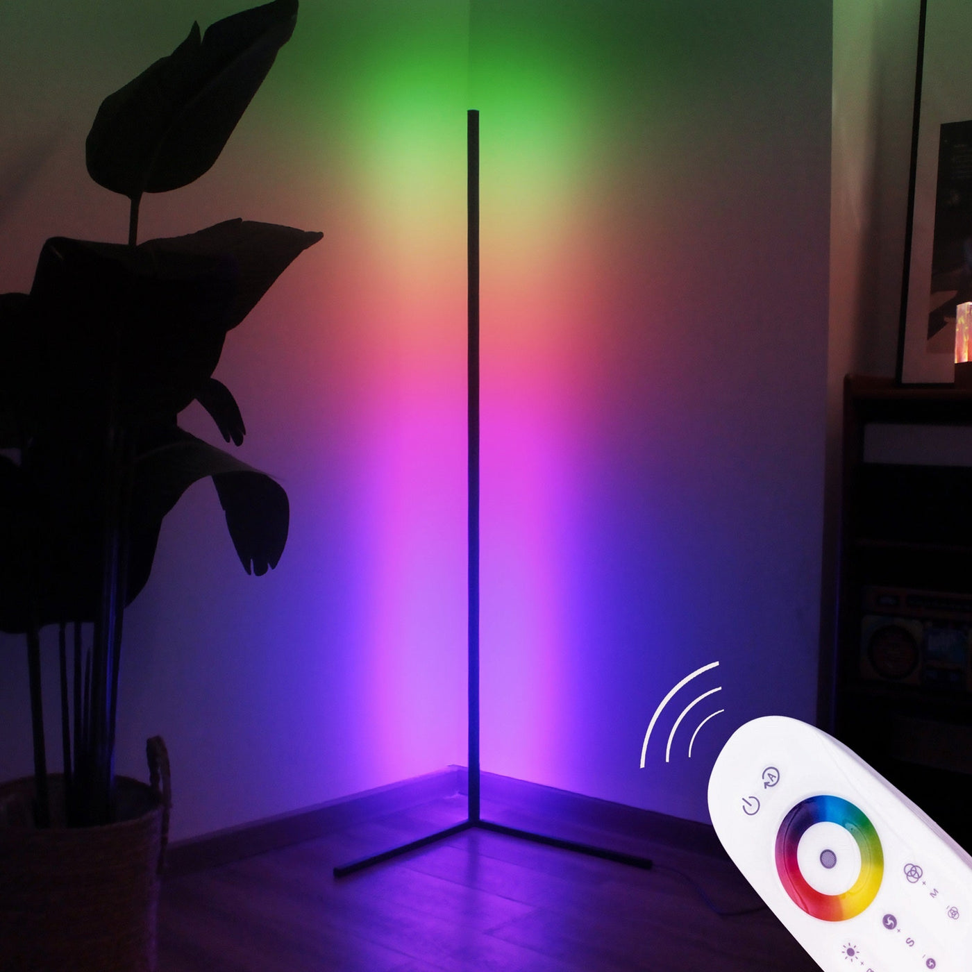 RGB LED Corner Floor Lamps