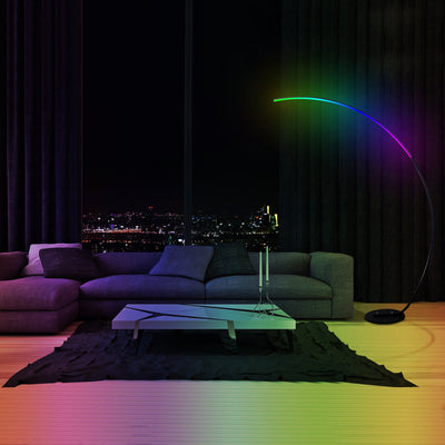 Modern LED Floor Lamp with 16 Million Colors & Remote Control