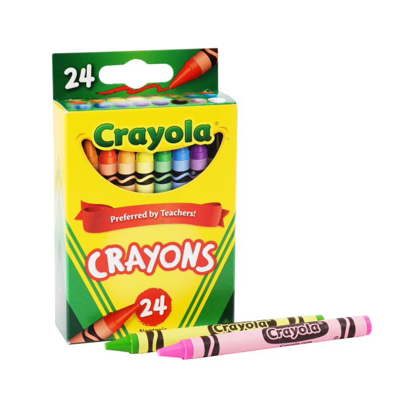 Crayola Crayons 24-Count Pack – Vibrant Colors for Kids and Artists