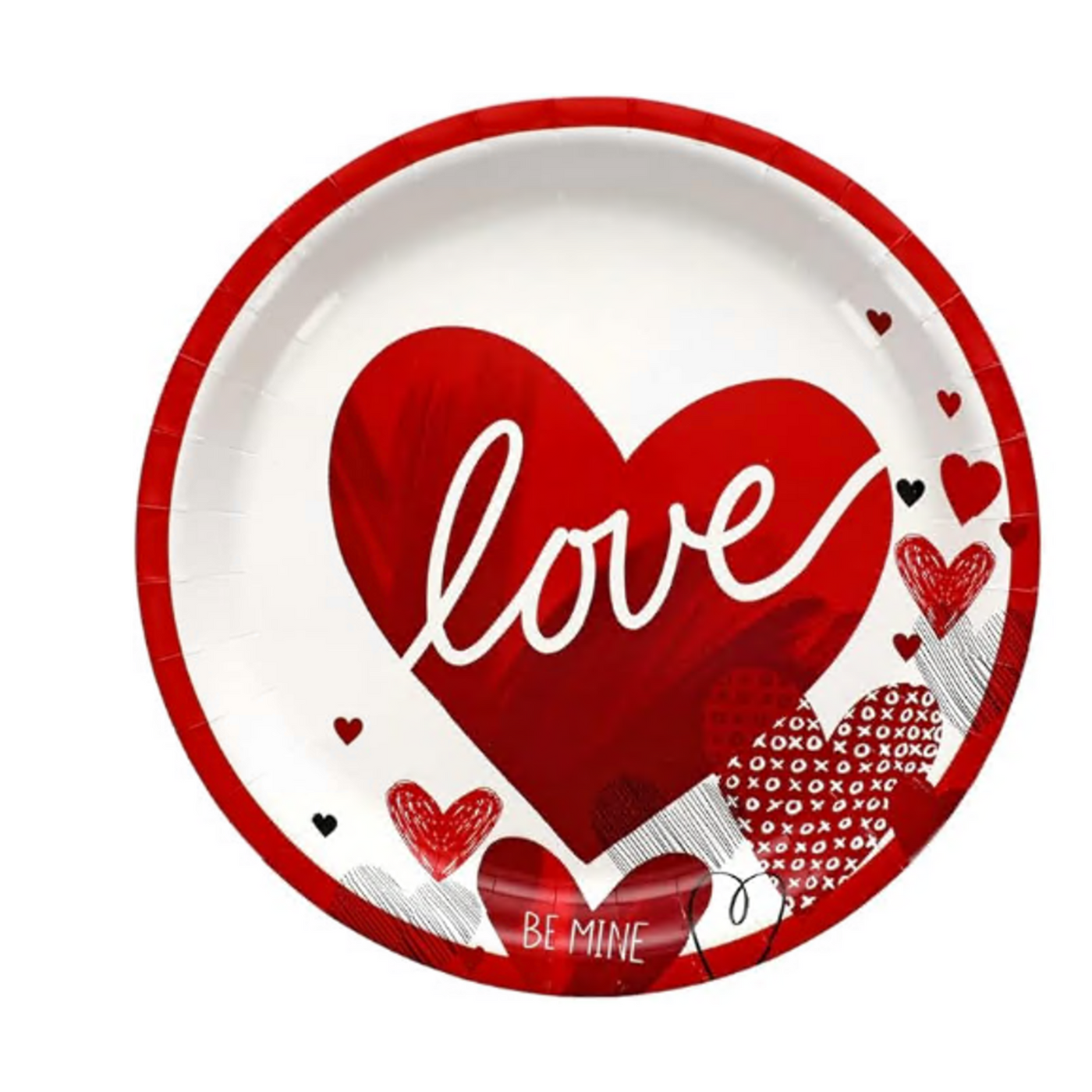 Valentine's Day Paper Plates & Napkins - Party Supplies for 18 Guests (Love & Hearts)