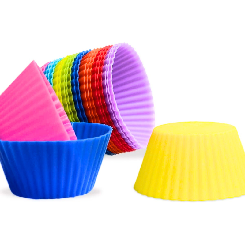 Reusable Silicone Baking Cups – Non-Stick Muffin Liners, Cupcake Molds Set