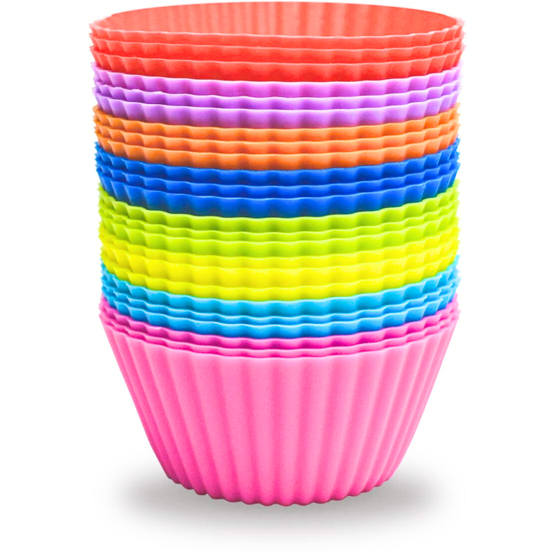 Reusable Silicone Baking Cups – Non-Stick Muffin Liners, Cupcake Molds Set