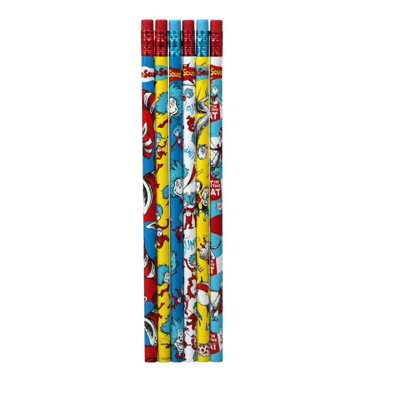 Dr. Seuss Pencils 6-Count Pack – Fun, Durable, Kid-Friendly School Supplies