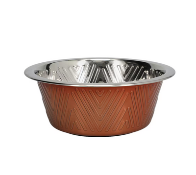 Steel Pet Bowls – 6.5" x 2.5" – Durable and Non-Slip