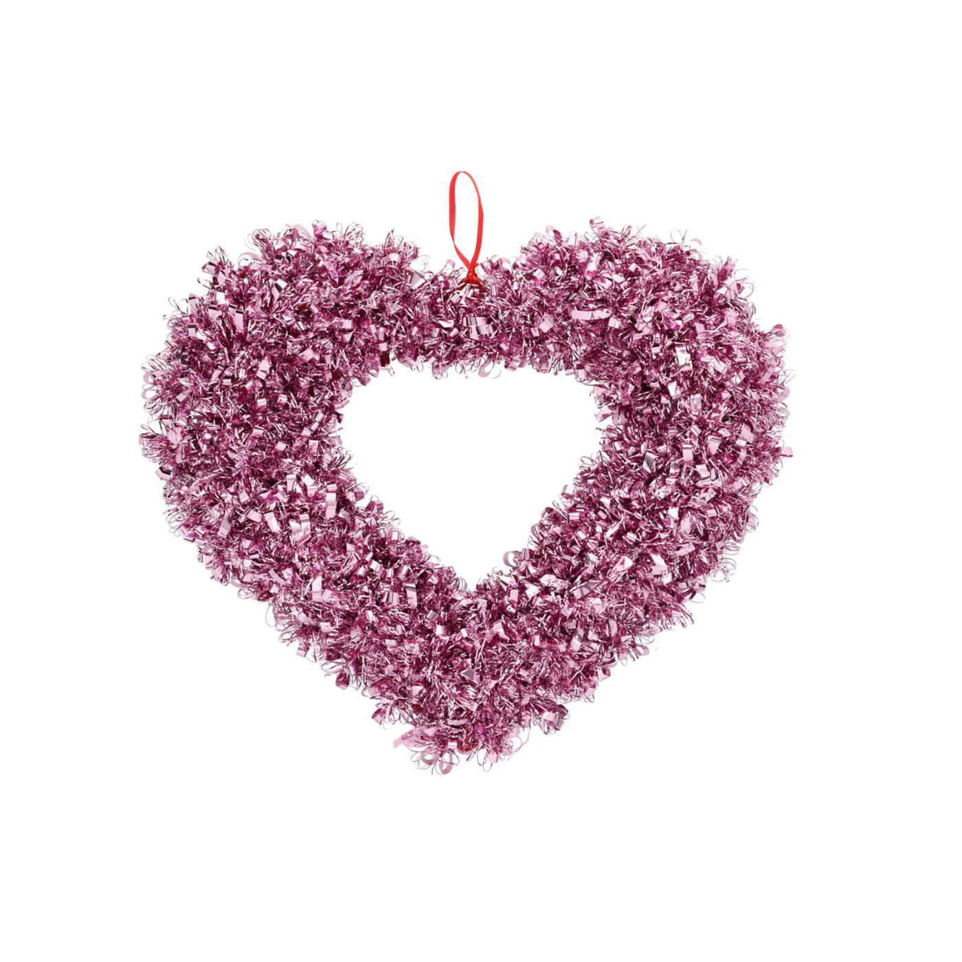 Valentine’s Day Tinsel Heart Wall Hanging Decorations (2-Pack) – Festive Decor