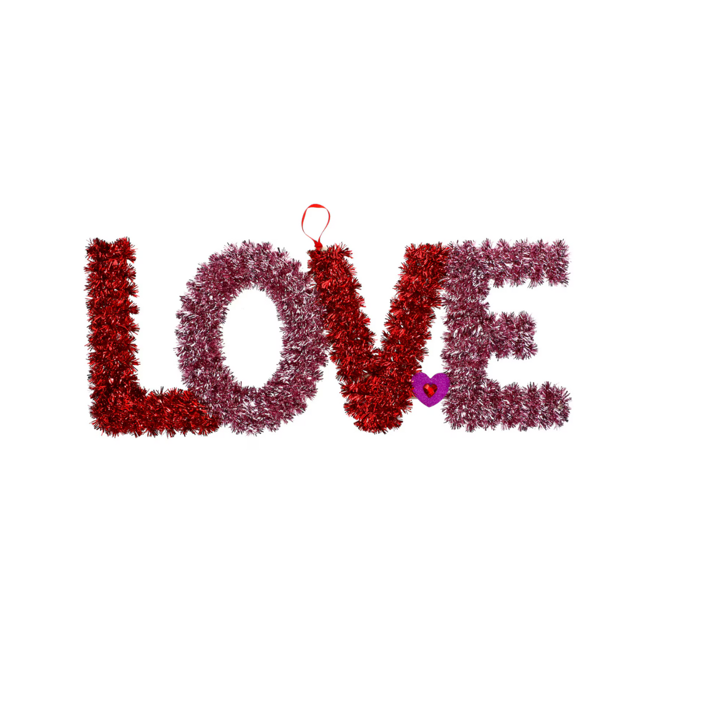 Tinsel Love & XOXO Signs - Vibrant Valentine’s Day Wall Decorations