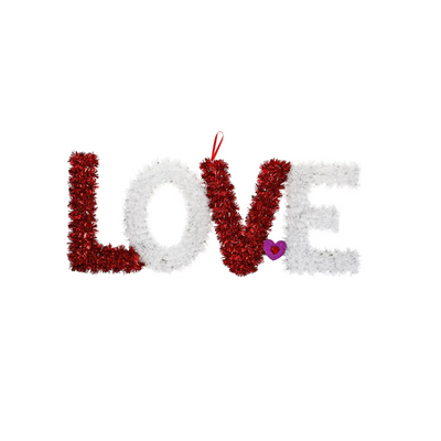 Tinsel Love & XOXO Signs - Vibrant Valentine’s Day Wall Decorations