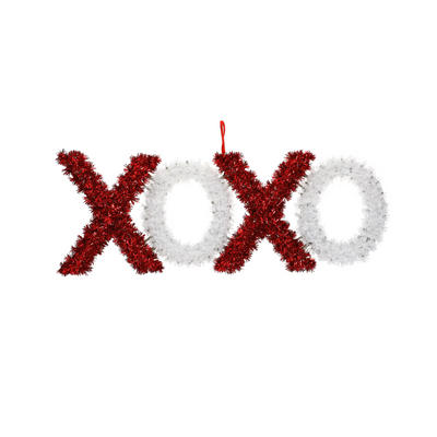 Tinsel Love & XOXO Signs - Vibrant Valentine’s Day Wall Decorations