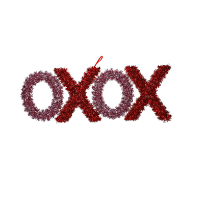 Tinsel Love & XOXO Signs - Vibrant Valentine’s Day Wall Decorations